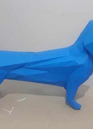 Paperkhan конструктор з картону 3d фігура собака пес паперкрафт papercraft подарунковий набір для творчості іграшка сувенір