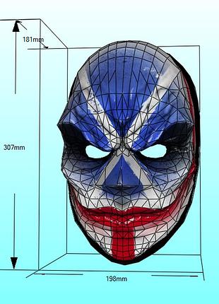 Маска бонні bonnie mask pay day 2 конструктор з картону паперкрафт papercraft ігровий персонаж пазл 3д фігура