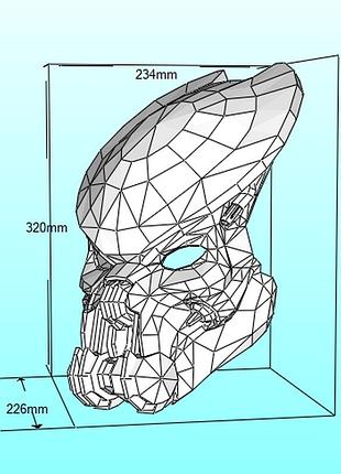 Маска хищника predator mask сeltic hunter конструктор из картона papercraft паперкрафт игровой персонаж