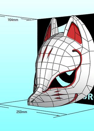 Шлем helmet лиса лисичка лисица лис маска mask конструктор из картона papercraft паперкрафт игровой персонаж
