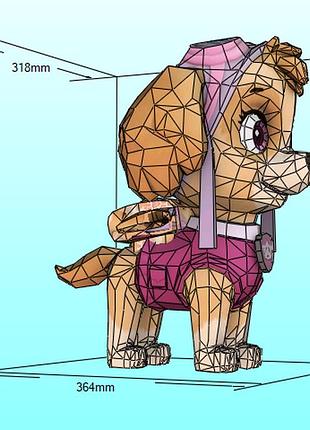 Paperkhan skye character hero 3d фігура арт. 400.26.369 скай персонаж герой конструктор з картону паперкрафт disney дисней