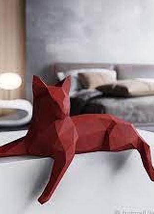 Cat kitten kitty 3d фигура арт. 300.7.35 кошка кот котёнок котик котики конструктор из картона паперкрафт