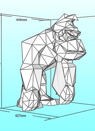 Paperkhan donkey kong character hero 3d фігура арт. 550.39.133 донкі конг персонаж герой конструктор паперкрафт disney дисней