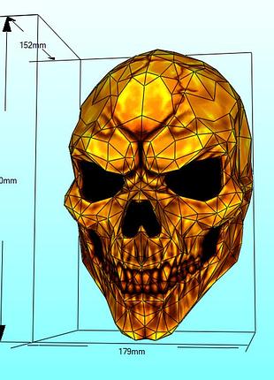 Маска the hard skull mask pay day 2 конструктор з картону паперкрафт papercraft ігровий персонаж пазл 3д фігура