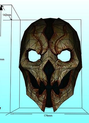 Маска тіньова shadow scale mask the elder scrolls vконструктор з картону паперкрафт papercraft ігровий персонаж пазл 3д фігура