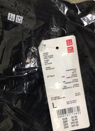 Стильное удлиненное миди платье на запах uniqlo, p. m( на m-l ), p. l(на l-xl).2 фото