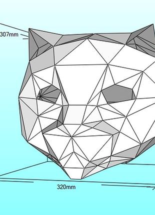 Шлем helmet кот котик кошка котенок маска mask конструктор из картона papercraft паперкрафт игровой персонаж