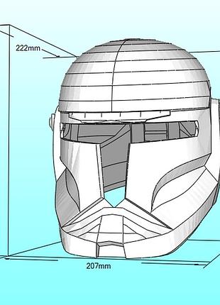 Шолом командос helmet конструктор з картону паперкрафт papercraft ігровий персонаж пазл 3д фігура