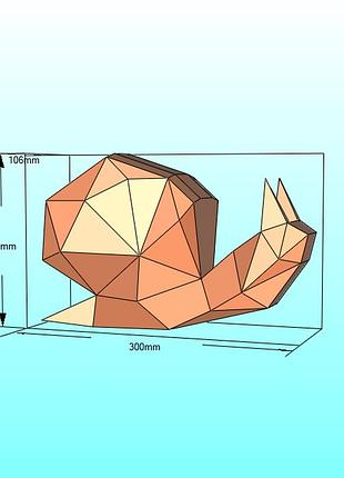 Paperkhan конструктор из картона улитка оригами papercraft 3d фигура развивающий набор антистресс