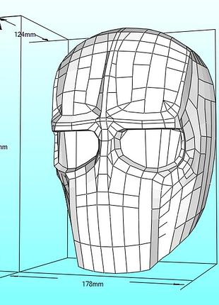 Маска джэка бауэра jack bauer mask конструктор из картона papercraft паперкрафт игровой персонаж