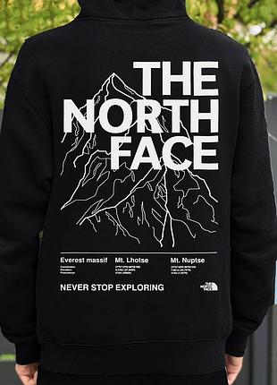 Черная худи the north face мужская кофта the north face весенняя черного цвета худи зе норс фейс черная на пар
