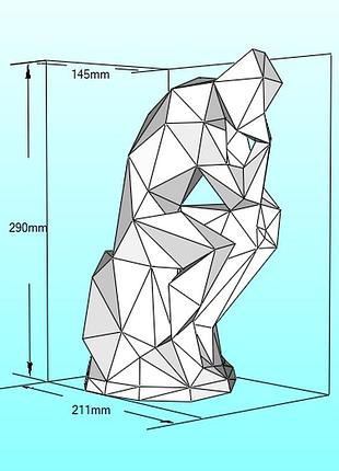 Paperkhan набір для творчьості 3d фігура статуя скульптура паперкрафт papercraft подарунковий набір для творчості іграшка орігамі