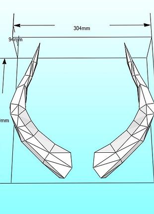 Шлем helmet рог рога роги horns маска mask конструктор из картона papercraft паперкрафт игровой персонаж
