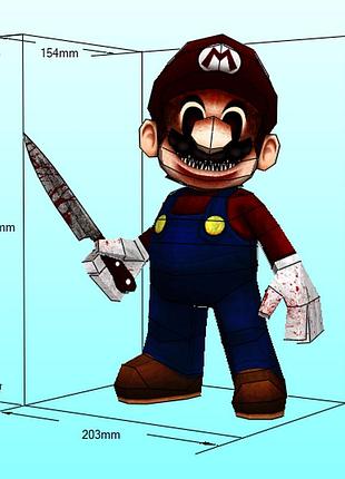 Paperkhan mario character hero 3d фігура арт. 290.8 маріо персонаж герой конструктор з картону паперкрафт disney дисней