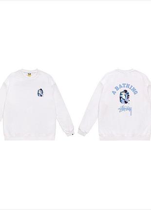 Чоловічий світшот stussy x bape