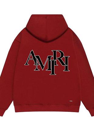 Весняне худі amiri бордове оверсайз легкий фліс чоловіче lsah0242 l