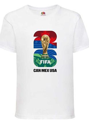 Футболка футбол fifa world cup 2026 005, белая, 104-116-128-140-152-164 размер