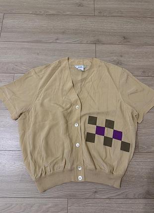 Вінтажна шовкова блуза donna mizar, італія
