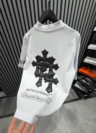 Футболка chrome hearts белая мужская