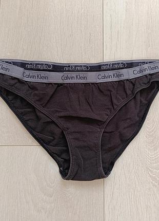 Черные трусики базовые трусы коттоновые calvin klein m м 10 38 46