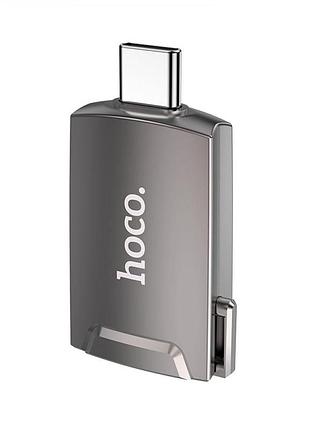 Переходник hoco ua19 easy flow type-c-hdmi 4k 30 гц 3840*2160 type-c серый