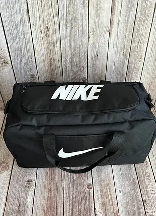 Спортивна сумка чорна nike сумка дорожня сумка найк сумка в спортзал сумка для подорожей тренувань найк