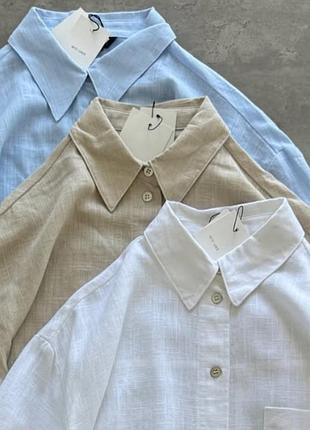 Льняная рубашка от zara