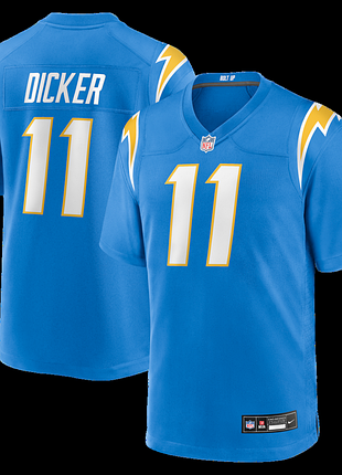 Men's nike cameron dicker powder blue los angeles chargers game jersey