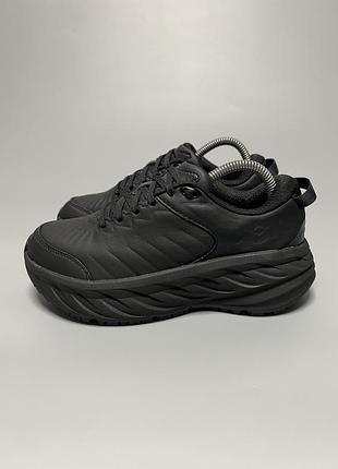 Шкіряні кросівки для комфортної ходьби та бігу hoka one one bondi sr оригінал 1110521 bblc