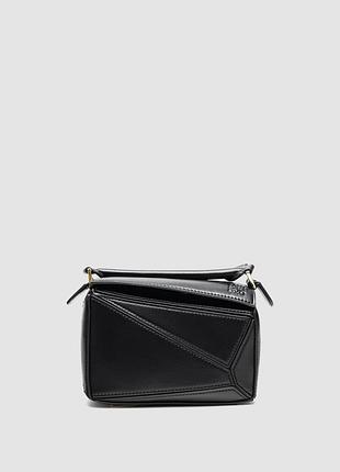 Женская сумка loewe mini puzzle bag burgundy бордовая