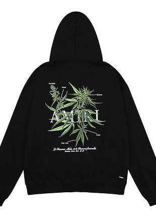 Мужская худи amiri черная кофта из трехнитки на осень толстовка с капюшоном