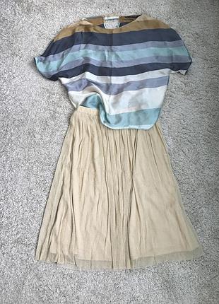 Спідниця прозора на підкладці zara  розмір м