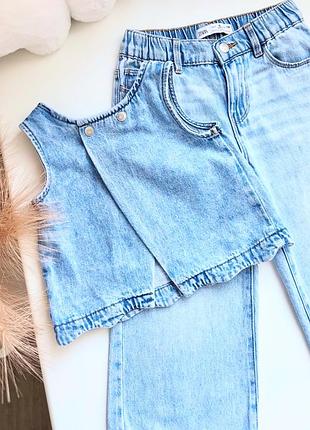 Джинсовая майка zara 3