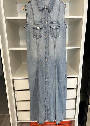 Жіночий джинсовий сарафн сукня zara m