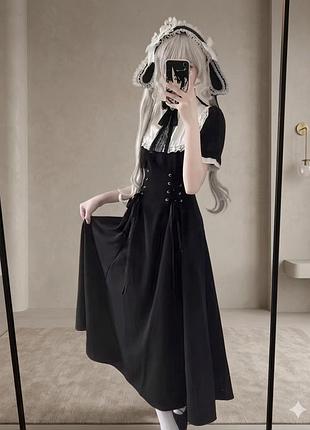 Елегантна міді сукня у вінтажному стилі gothic lolita/vintage