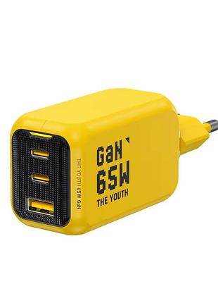 Зарядное устройство aohi 65w aoc-c019 u+2c yellow