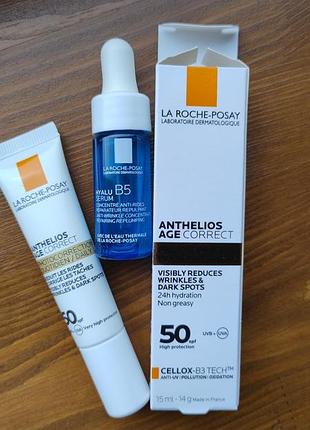 Набір для обличчя la roche -posay hyalu b5 та anthelios spf 50 крем