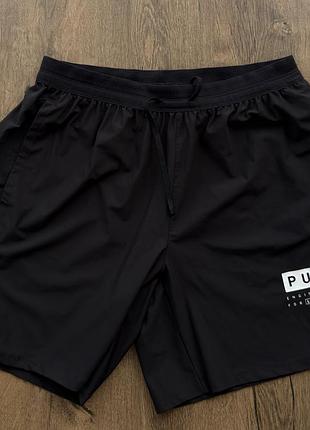 Шорти puma оригінал l чорні спортивні training drycell