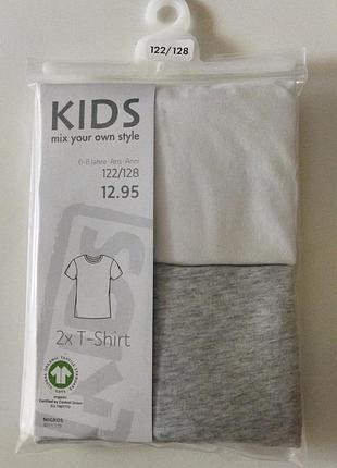 Базовые футболки детские комплект 2шт.kids mix owr style 122-128