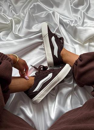 Vans knu skool brown white