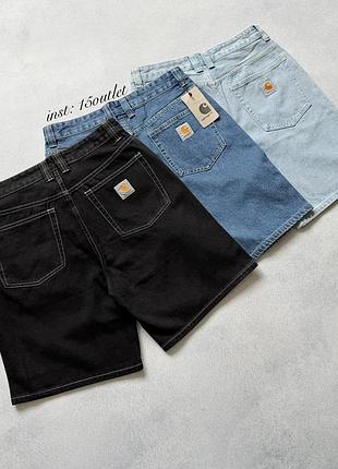 Шорти джинсові carhartt relaxed fit baggy skate чорні, сині, блакитні шорти кархарт xl, чорний