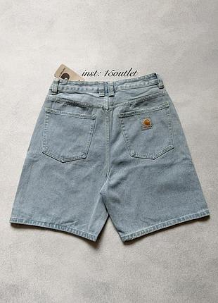 Шорти джинсові carhartt relaxed fit baggy skate чорні, сині, блакитні шорти кархарт m, блакитний