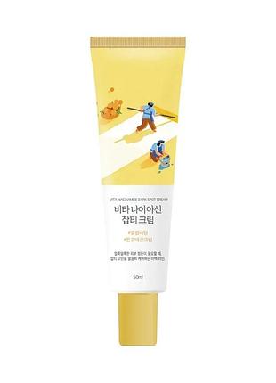 Освітлювальний крем для обличчя з вітаміном c та ніацинамідом round lab vita niacinamide dark spot cream, 50 мл