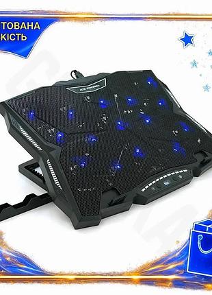 Ve підставка для ноутбука icecoorel new version з вентиляторами 10-17 дюймів охолодження для комп'ютер n6w_ver