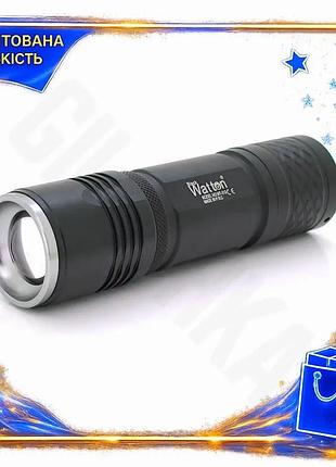 Ve фонарь ручной watton 1led new version cree t6 500 люмен с зумом и 5 режимами для туристов и охотник n6w_ver