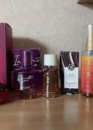 Oriflame yves rocher cuir de nuit monoi sensual ruby infinita you