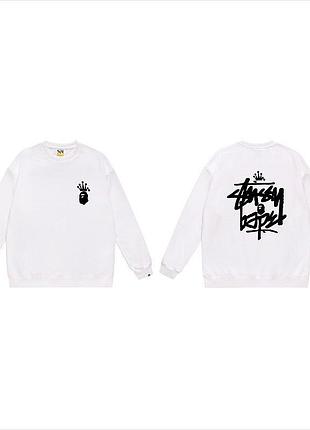 Чоловічий світшот stussy x bape
