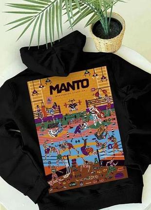 Толстовка манто черная оверсайз весенняя модель мужская manto lsah0583