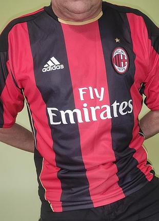 Новая сток спорт футболка черно-красная adidas. ac milan 1899.ibrahimovic. относится к коллекции сезона 2013-14..л-хл