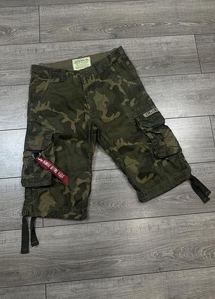 Чоловічі шорти military тактичні карго alpha industries - jet оригінал